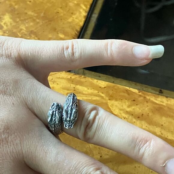 Sterling Silver Dragon Ring Size 6 - Picture 3 of 9